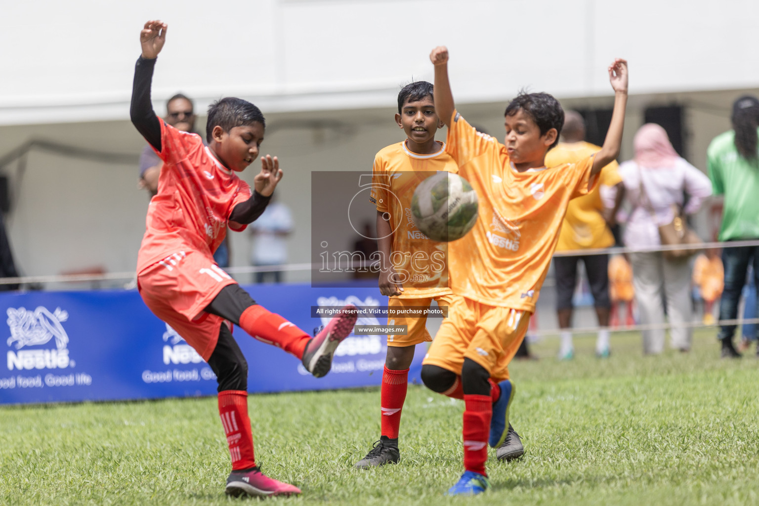 Day 1 of Nestle kids football fiesta, held in Henveyru Football Stadium, Male', Maldives on Wednesday, 11th October 2023 Photos: Shut Abdul Sattar/ Images.mv