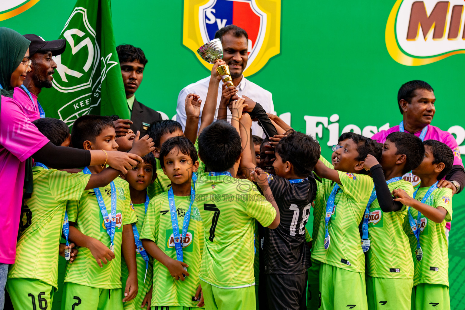 Day 2 of MILO Kids Football Fiesta was held at National Stadium in Male', Maldives on Saturday, 24th February 2024.