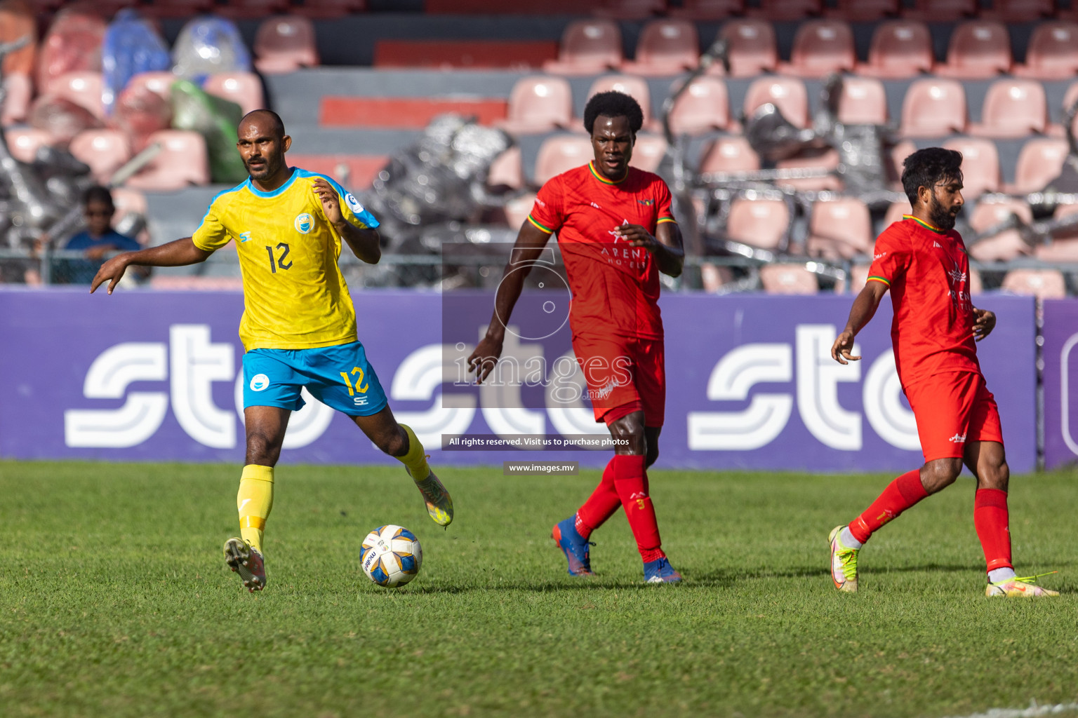 Club Valencia vs De Grande Sports Club in Ooredoo Dhivehi Premier League 2021/22 on 16th July 2022, held in National Football Stadium, Male', Maldives Photos: Hassan Simah/ Images mv