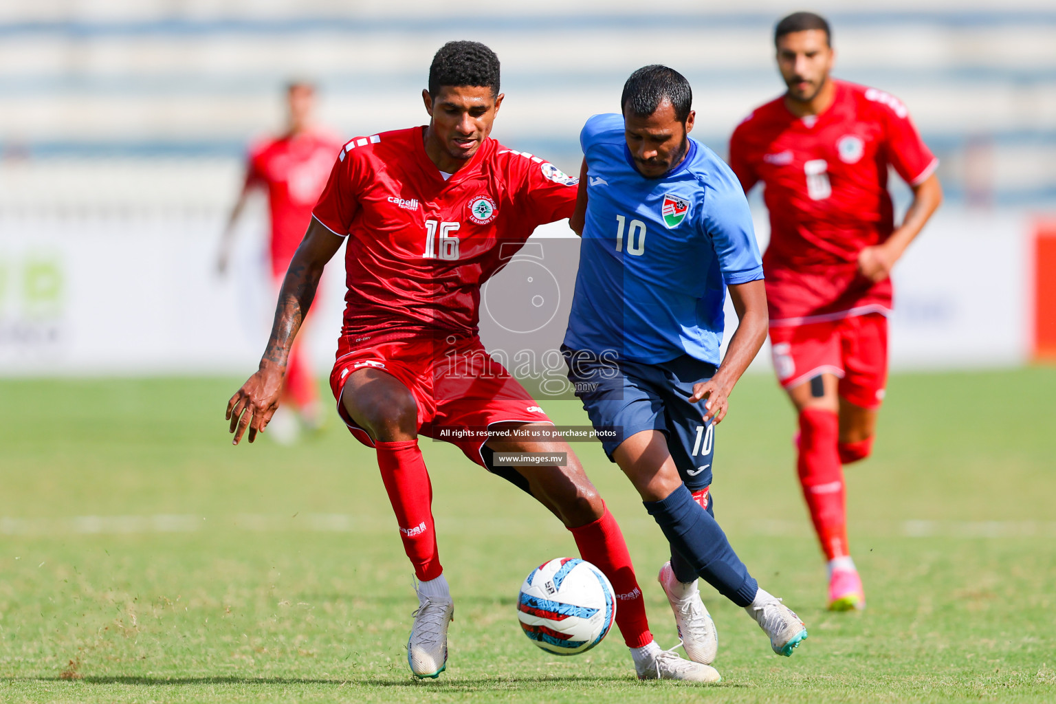 Lebanon vs Maldives in SAFF Championship 2023 held in Sree Kanteerava Stadium, Bengaluru, India, on Tuesday, 28th June 2023. Photos: Nausham Waheed, Hassan Simah / images.mv