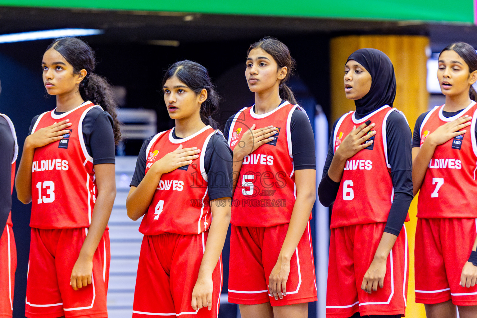 Maldives vs SriLanka in Day 2 of Under 16 Woman's Asian Cup SABA Qualifiers 2025 was held in Social Center, Male', Maldives on Friday, 13th June 2025. Photos: Nausham Waheed / images.mv