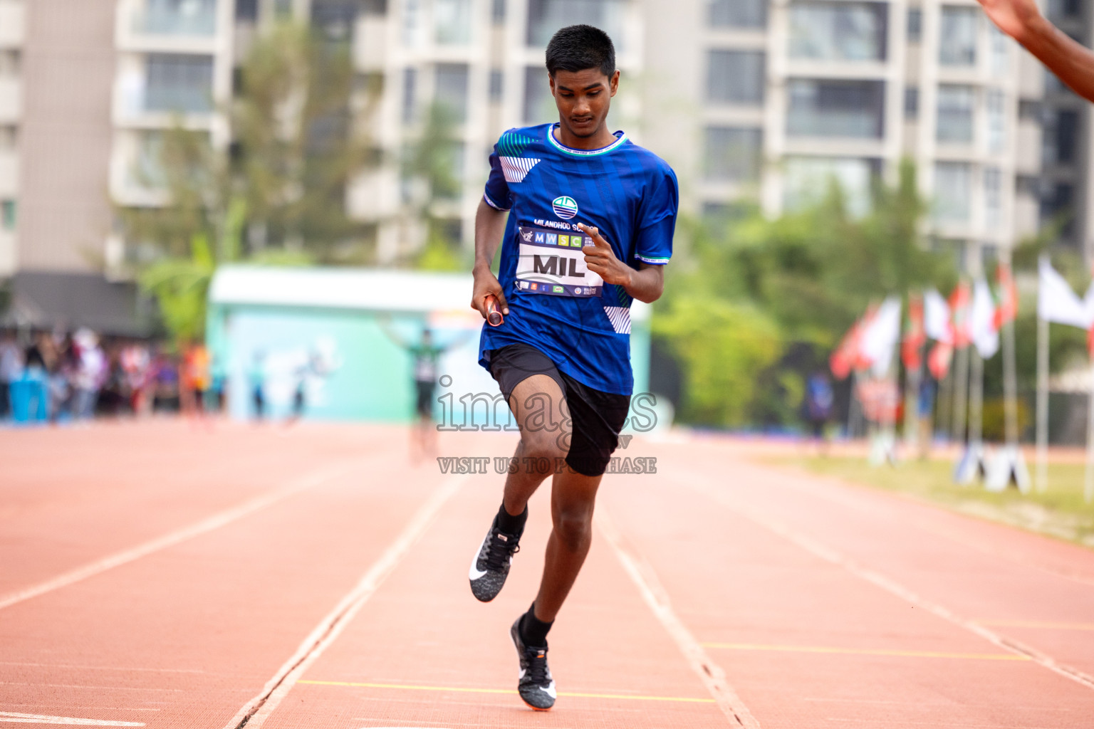 Day 6 of MWSC Interschool Athletics Championships 2024 held in Hulhumale Running Track, Hulhumale, Maldives on Thursday, 14th November 2024. Photos by: Ismail Thoriq / Images.mv