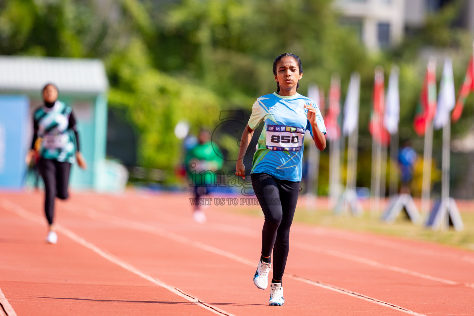 Day 3 of MWSC Interschool Athletics Championships 2024 held in Hulhumale Running Track, Hulhumale, Maldives on Monday, 11th November 2024. 
Photos by: Hassan Simah / Images.mv