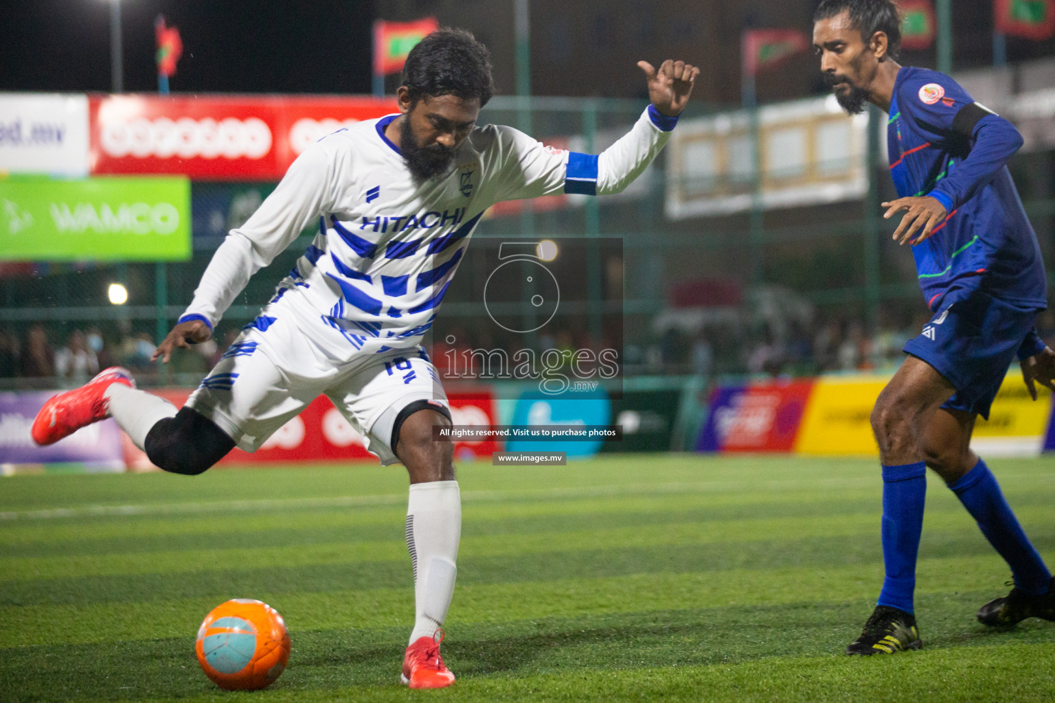 STO RC Vs Team Fenaka in the Quarter Finals of Club Maldives 2021 held in Hulhumale, Maldives on 13 December 2021. Photos: Nasam Thaufeeq