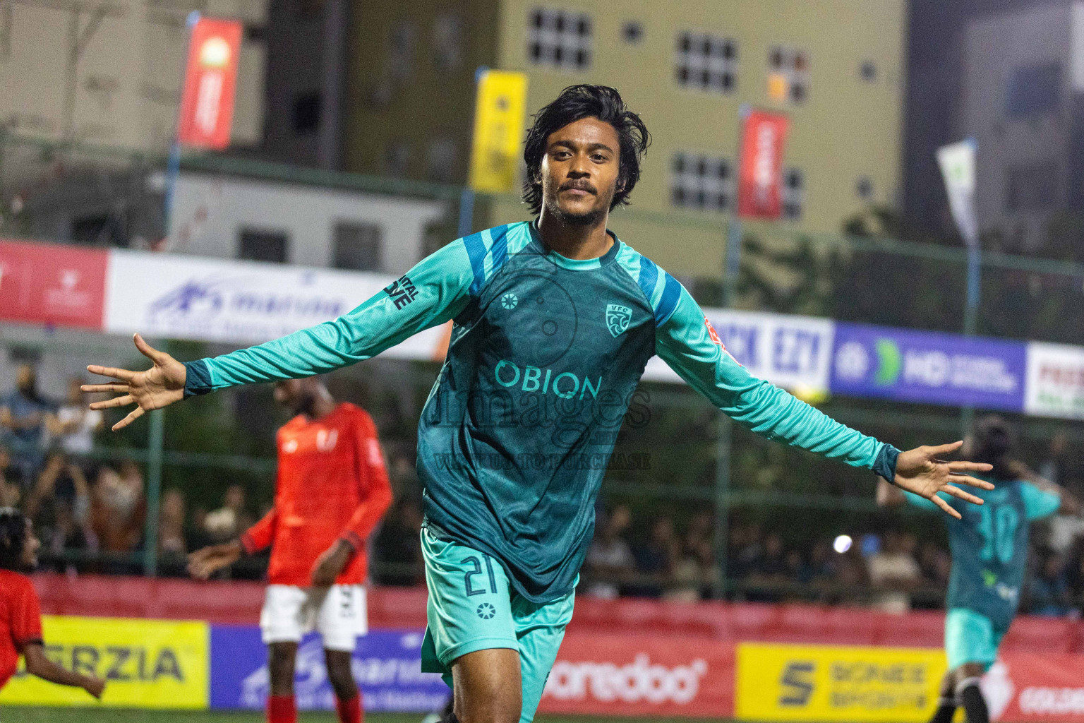 GDh Hoandedhdhoo vs GDh Vaadhoo in Day 17 of Golden Futsal Challenge 2024 was held on Wednesday, 31st January 2024, in Hulhumale', Maldives Photos: Nausham Waheed / images.mv