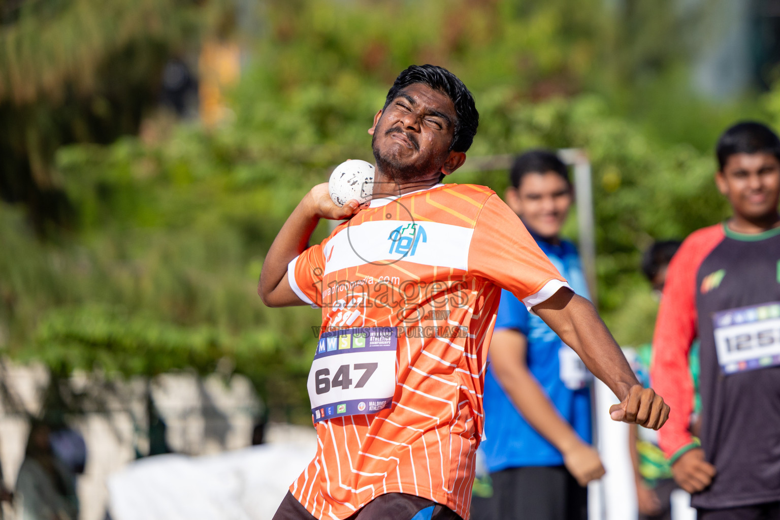 Day 1 of MWSC Interschool Athletics Championships 2024 held in Hulhumale Running Track, Hulhumale, Maldives on Saturday, 9th November 2024. 
Photos by: Ismail Thoriq, Hassan Simah / Images.mv