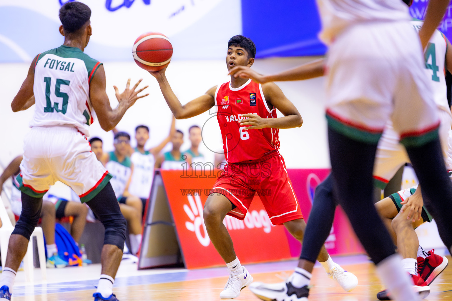 Maldives vs Bangladesh in Day 4 of Under 16 Asian Cup SABA Qualifiers 2025 was held in Social Center, Male', Maldives on Sunday, 15th June 2025. Photos: Nausham Waheed / images.mv
