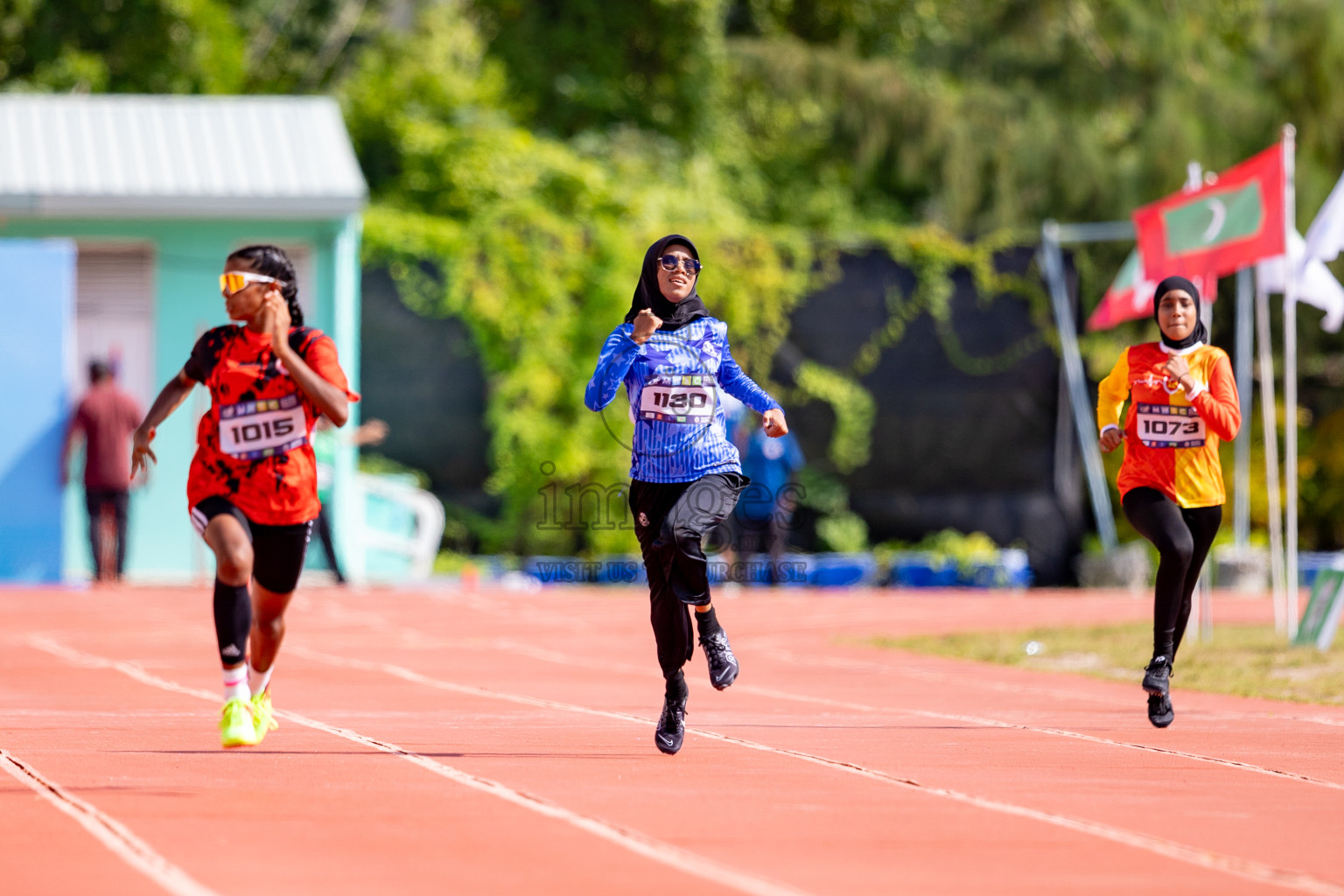 Day 3 of MWSC Interschool Athletics Championships 2024 held in Hulhumale Running Track, Hulhumale, Maldives on Monday, 11th November 2024. 
Photos by: Hassan Simah / Images.mv