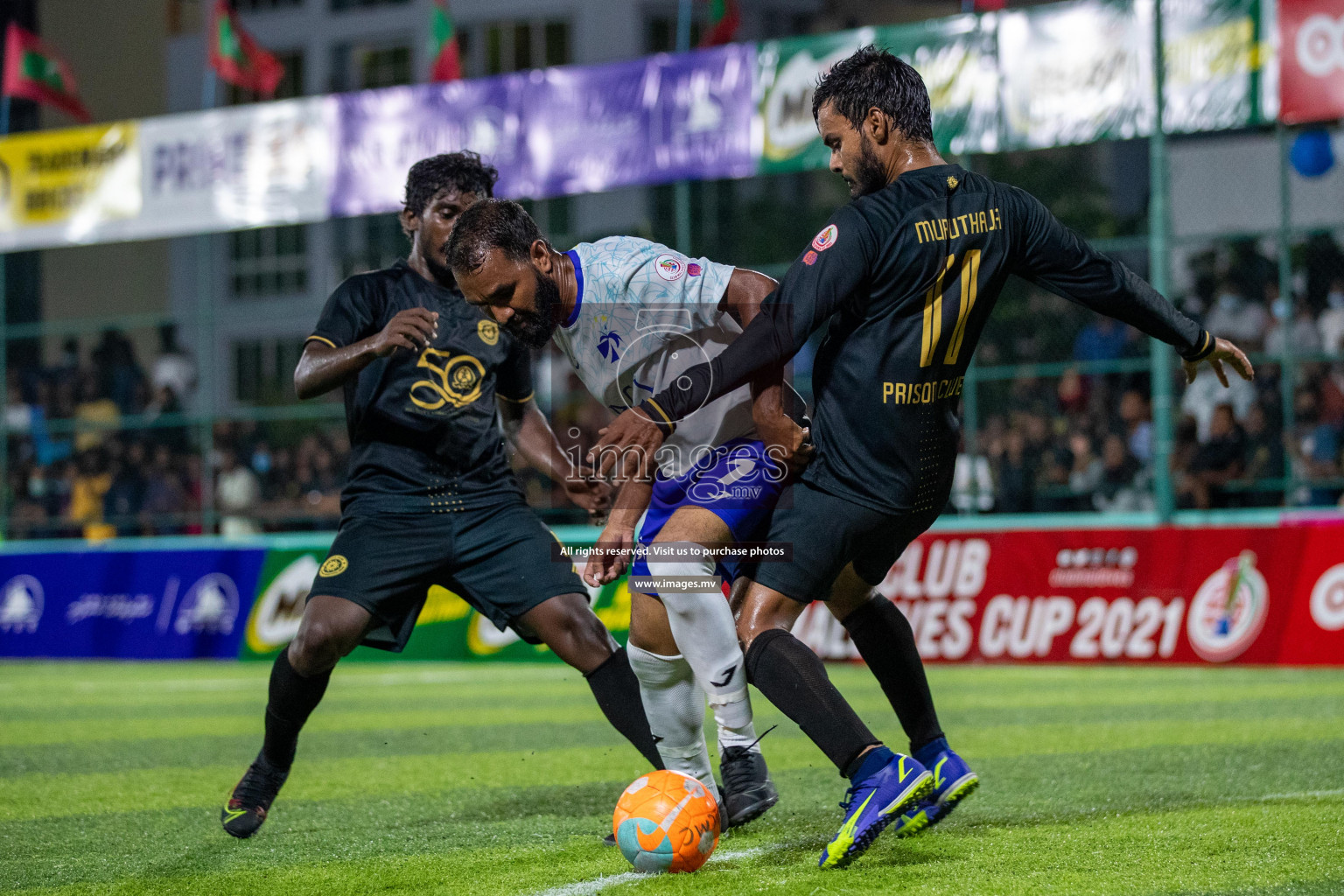 Prison Club vs MACL in the Quarter Finals of Club Maldives 2021 held at Hulhumale;, on 12th December 2021 Photos: Ismail Thoriq / images.mv