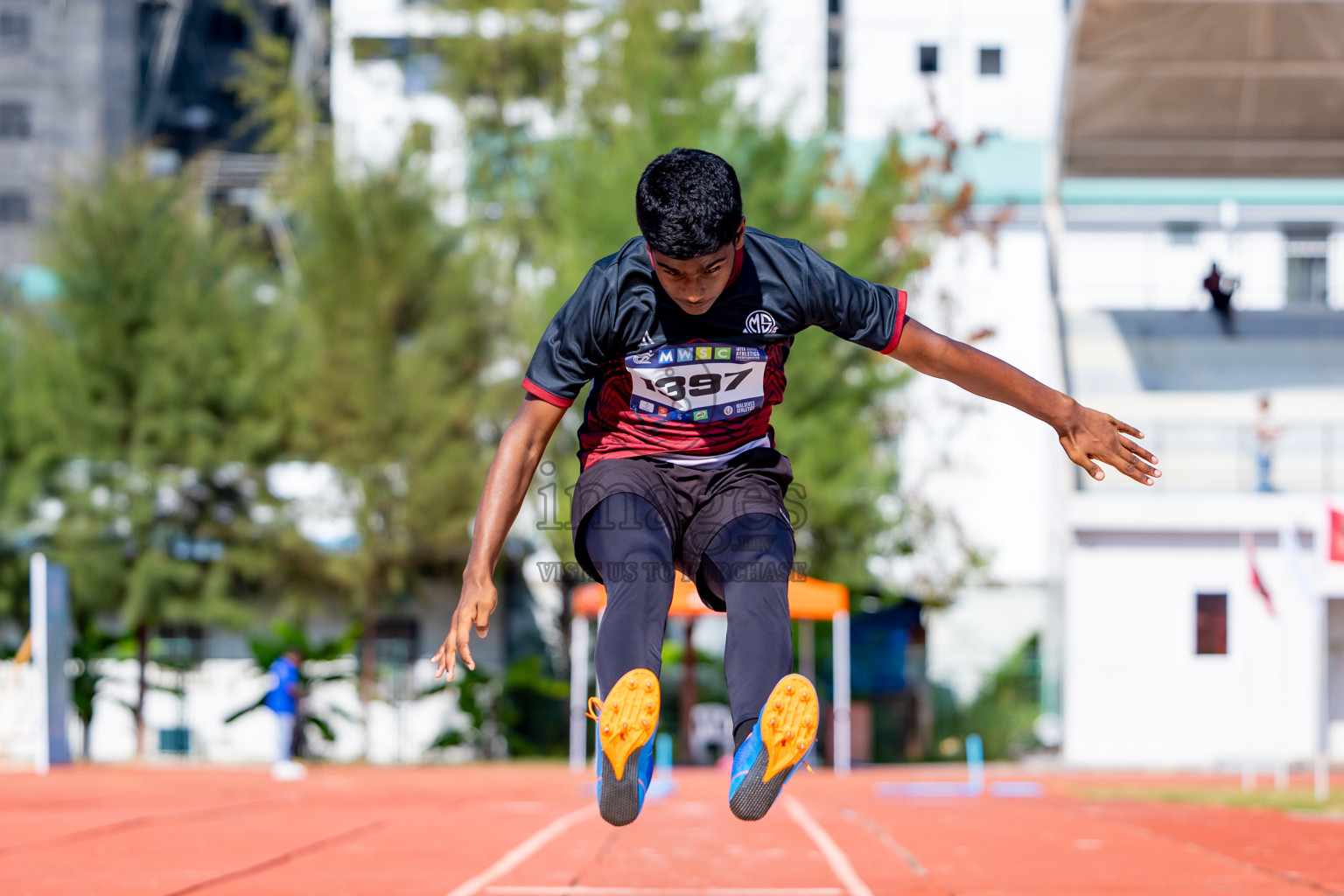 Day 4 of MWSC Interschool Athletics Championships 2024 held in Hulhumale Running Track, Hulhumale, Maldives on Tuesday, 12th November 2024. Photos by: Nausham Waheed / Images.mv