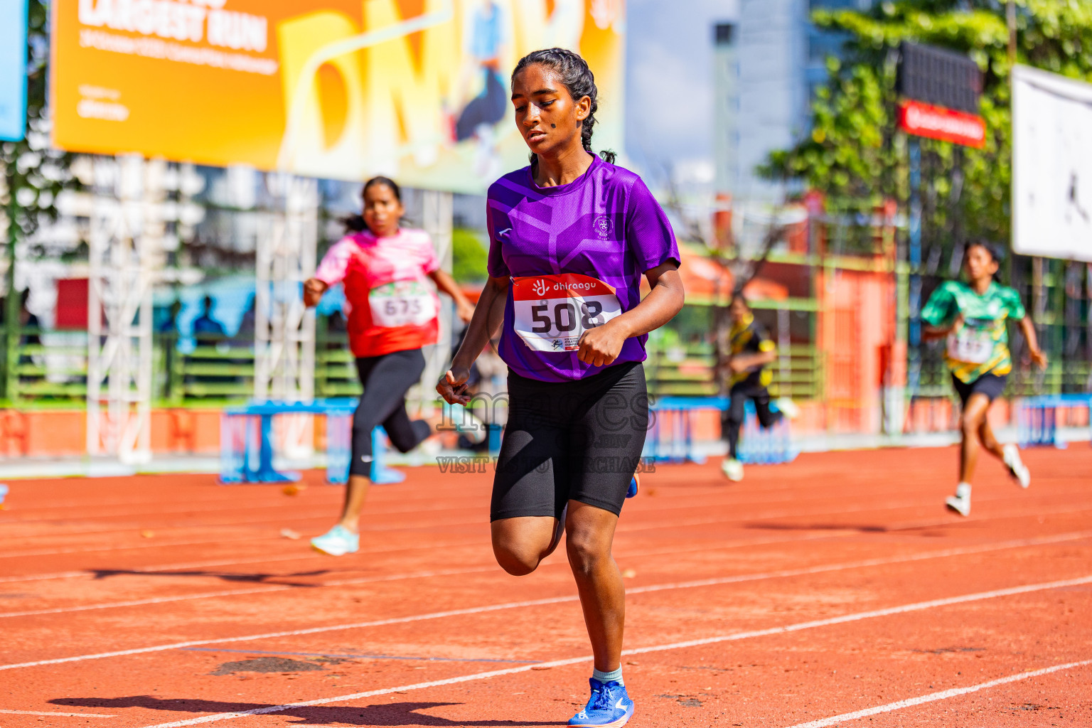 Day 2 of Inter-school Athletics Championship 2025 held in Ekuveni Synthetic Track, Male', Maldives on Tuesday, 07th October 2025. Photos by: Areef Adam / Images.mv