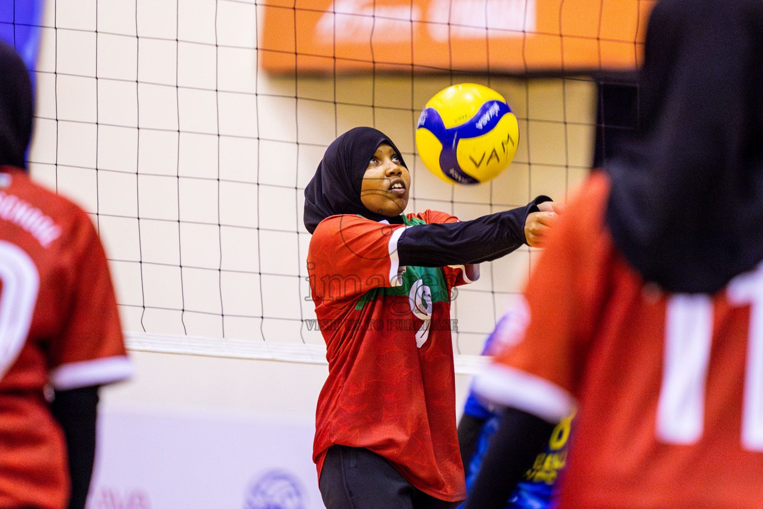 Finals of Interschool Volleyball Tournament 2024 was held in Social Center at Male', Maldives on Friday, 6th December 2024. Photos: Nausham Waheed / images.mv