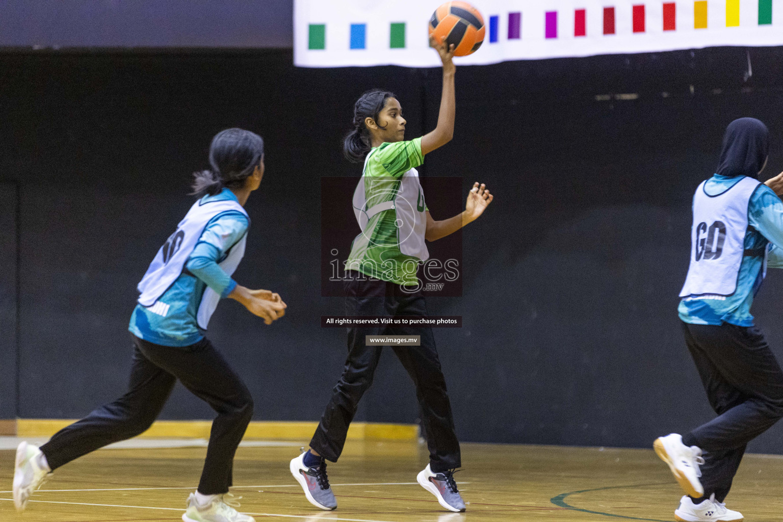 Day6 of 24th Interschool Netball Tournament 2023 was held in Social Center, Male', Maldives on 1st November 2023. Photos: Nausham Waheed / images.mv