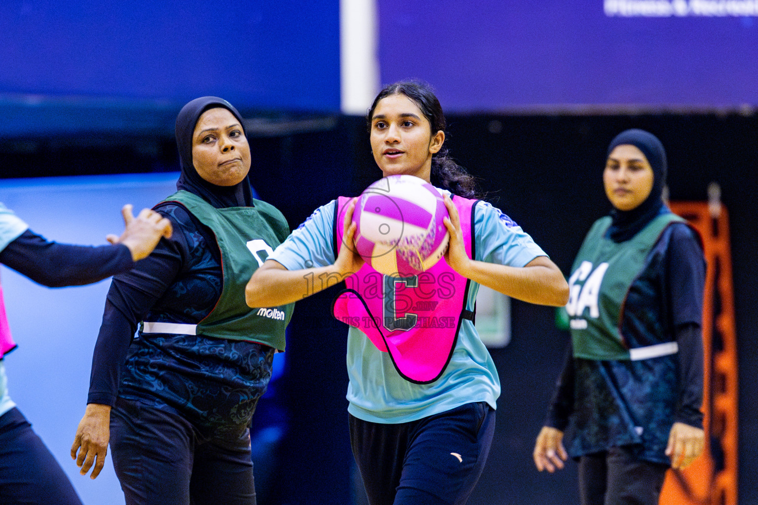 Xenith Sports Club vs MV Netters in Day 10 of National Netball Tournament 2025 held in Social Center at Male', Maldives on Tuesday, 27th May 2025. Photos: Nausham Waheed / images.mv