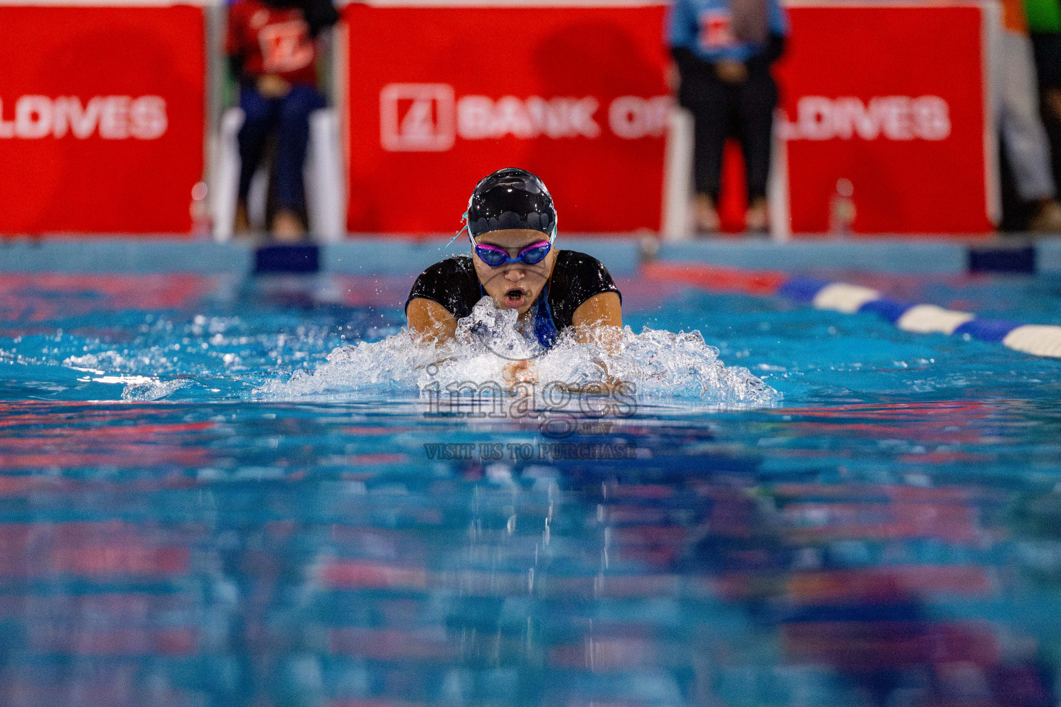 Day 4 of National Swimming Championship 2024 held in Hulhumale', Maldives on Monday, 16th December 2024. Photos: Hassan Simah / images.mv