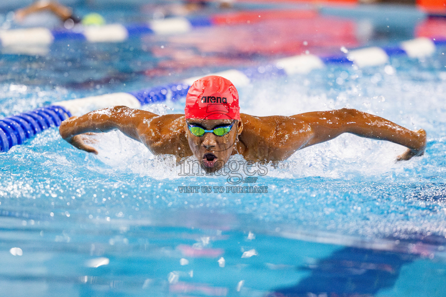 Day 4 of National Swimming Championship 2024 held in Hulhumale', Maldives on Monday, 16th December 2024. Photos: Hassan Simah / images.mv