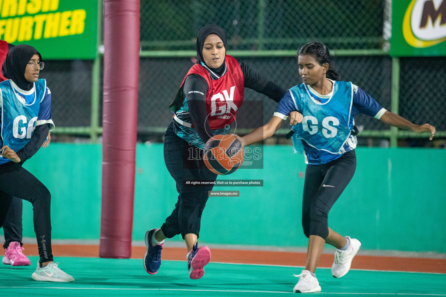 Day 1 of 20th Milo National Netball Tournament 2023, held in Synthetic Netball Court, Male', Maldives on 29th May 2023 Photos: Nausham Waheed/ Images.mv