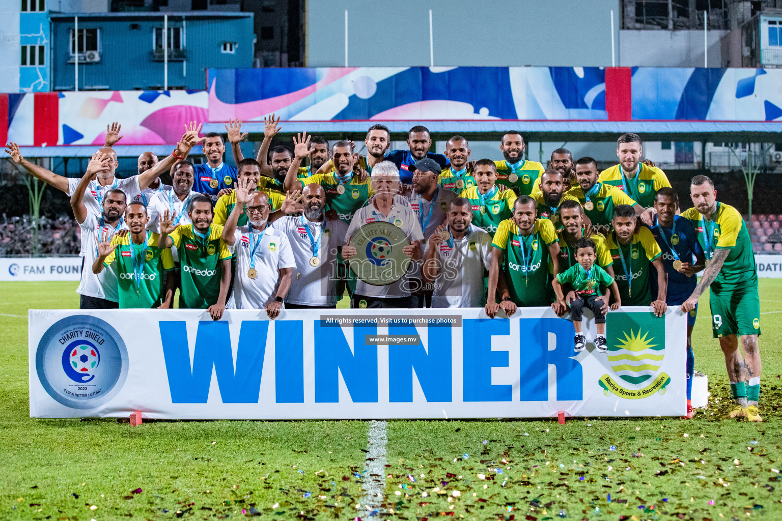 Charity Shield Match between Maziya Sports and Recreation Club and Club Eagles held in National Football Stadium, Male', Maldives Photos: Nausham Waheed / Images.mv