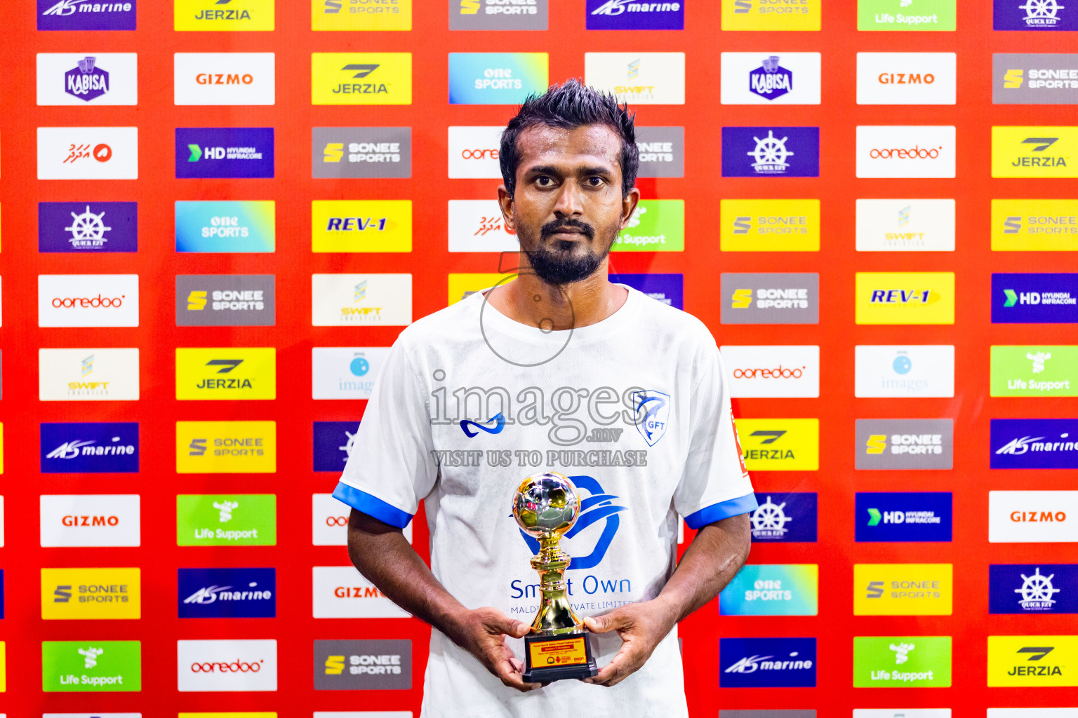 K Gaafaru vs K Guraidhoo in Day 28 of Golden Futsal Challenge 2024 was held on Sunday , 11th February 2024 in Hulhumale', Maldives Photos: Nausham Waheed / images.mv