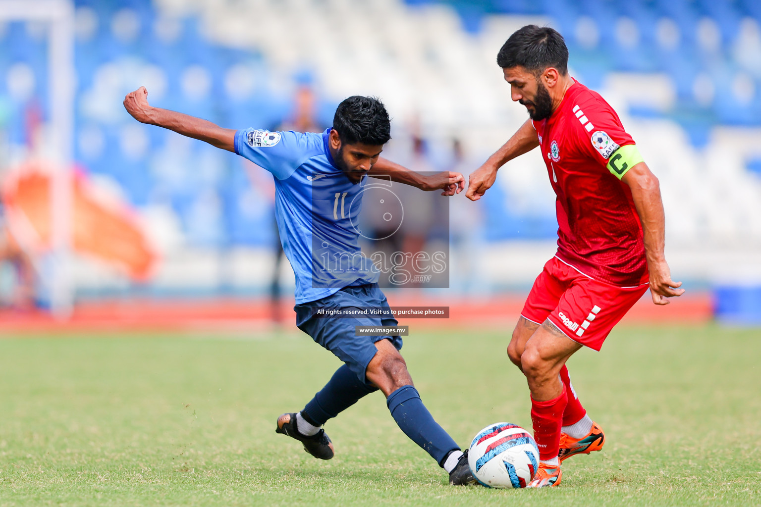 Lebanon vs Maldives in SAFF Championship 2023 held in Sree Kanteerava Stadium, Bengaluru, India, on Tuesday, 28th June 2023. Photos: Nausham Waheed, Hassan Simah / images.mv