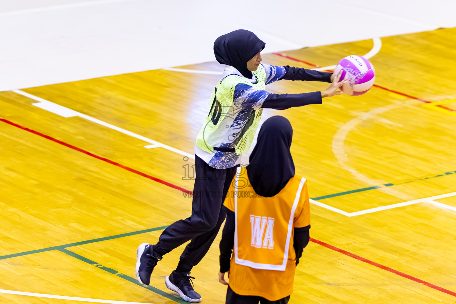 SC Skylark vs Youth United SC in Day 5 of 24th Milo Netball Association Championship held in Social Center at Male', Maldives on Friday, 5th September 2025. Photos: Nausham Waheed / images.mv