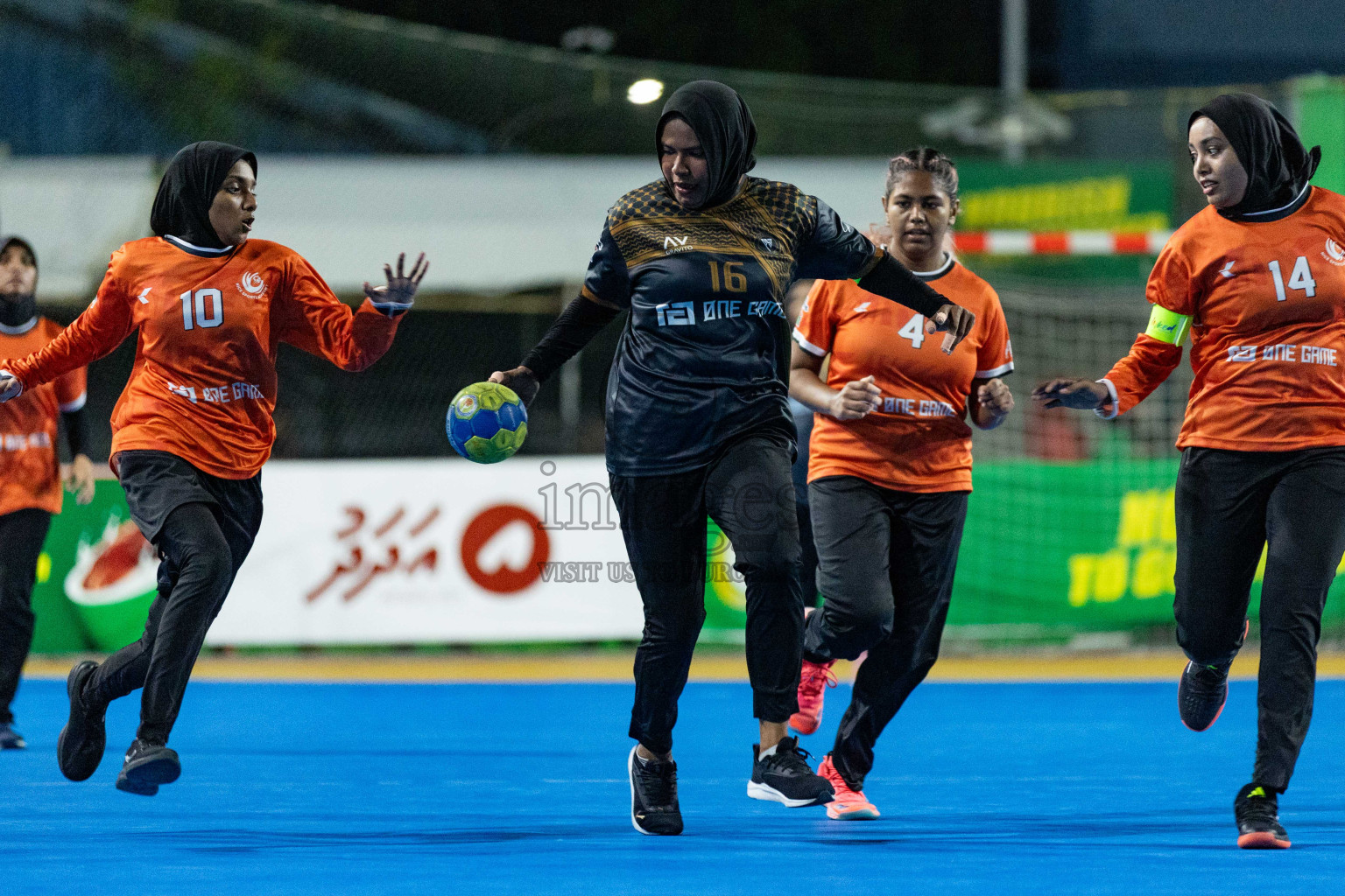 Day 16 of 10th National Handball Tournament 2023, held in Handball ground, Male', Maldives on Wednesday, 13th December 2023 Photos: Nausham Waheed/ Images.mv