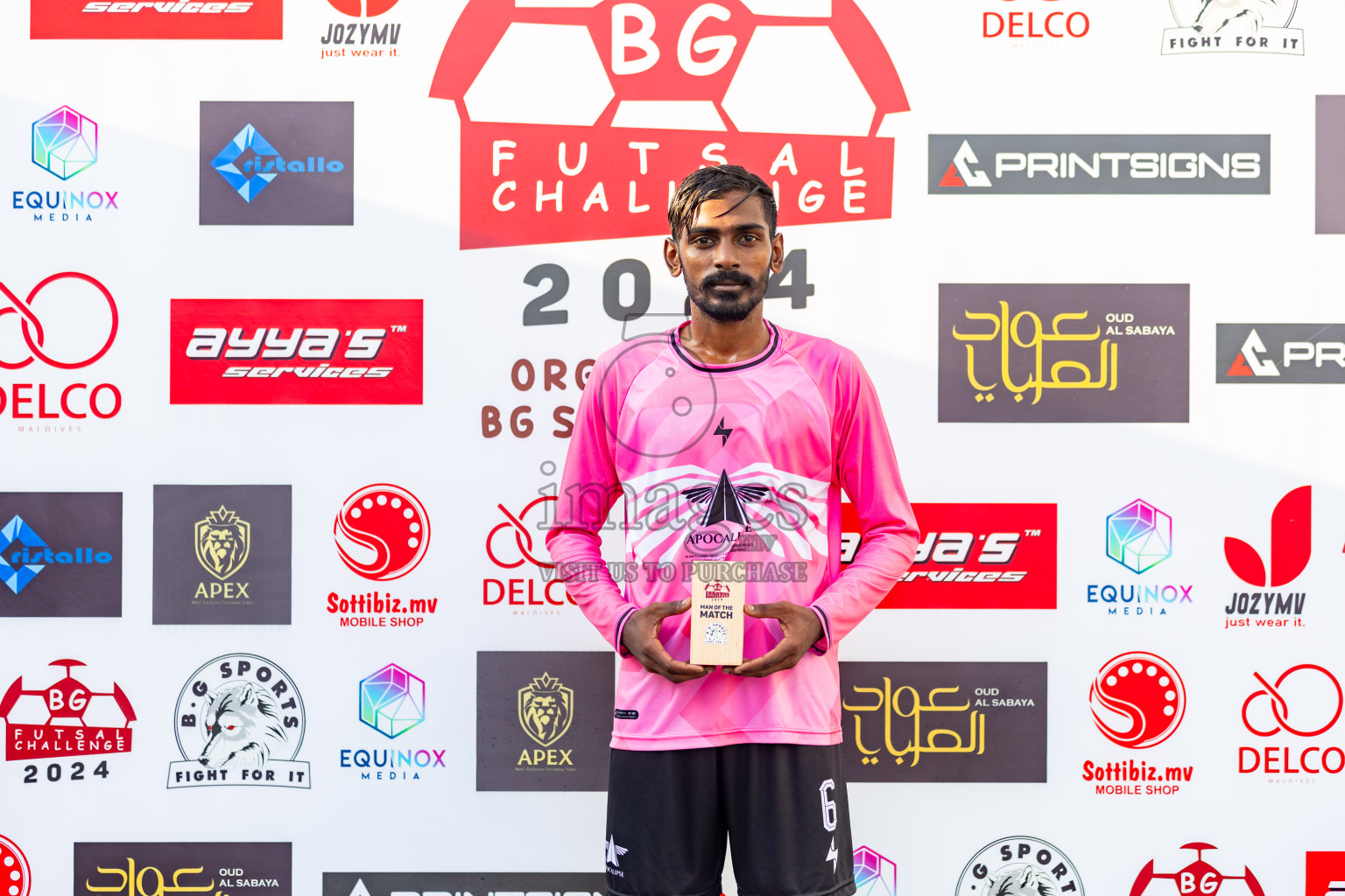 Apocalipse SC vs Biss Buru in Day 6 of BG Futsal Challenge 2024 was held on Sunday, 17th March 2024, in Male', Maldives Photos: Nausham Waheed / images.mv