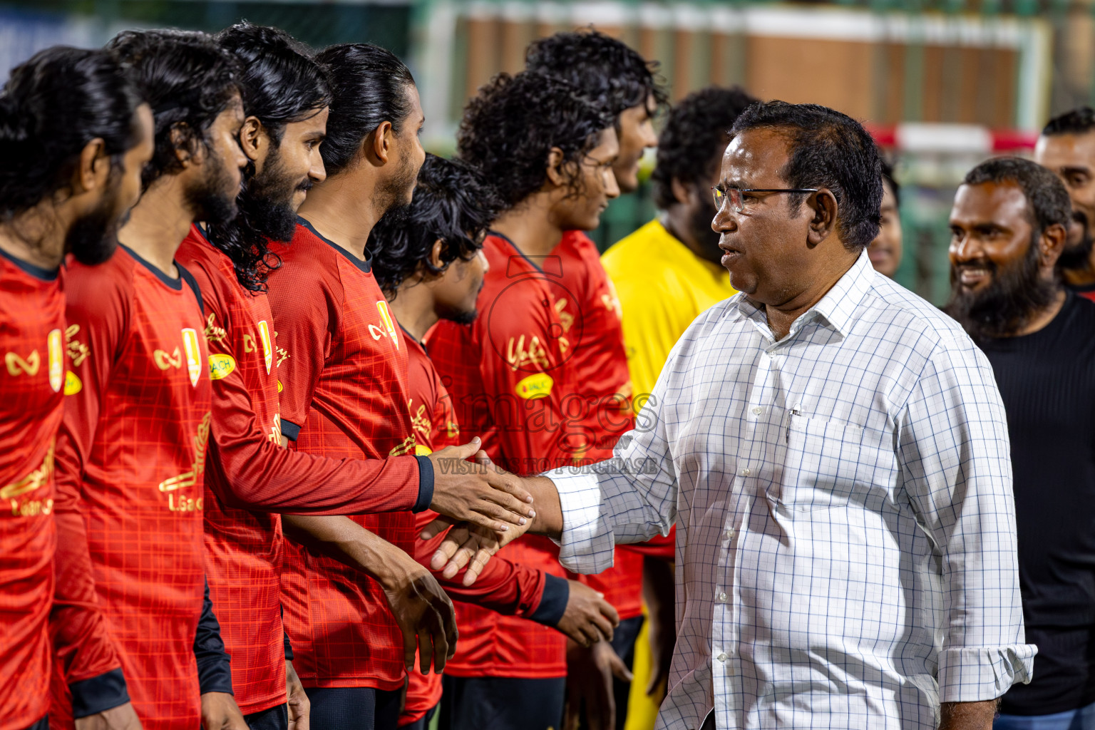 L. Gan VS HDh. Naivaadhoo in Round of 16 on Day 40 of Golden Futsal Challenge 2024 which was held on Tuesday, 27th February 2024, in Hulhumale', Maldives Photos: Hassan Simah / images.mv