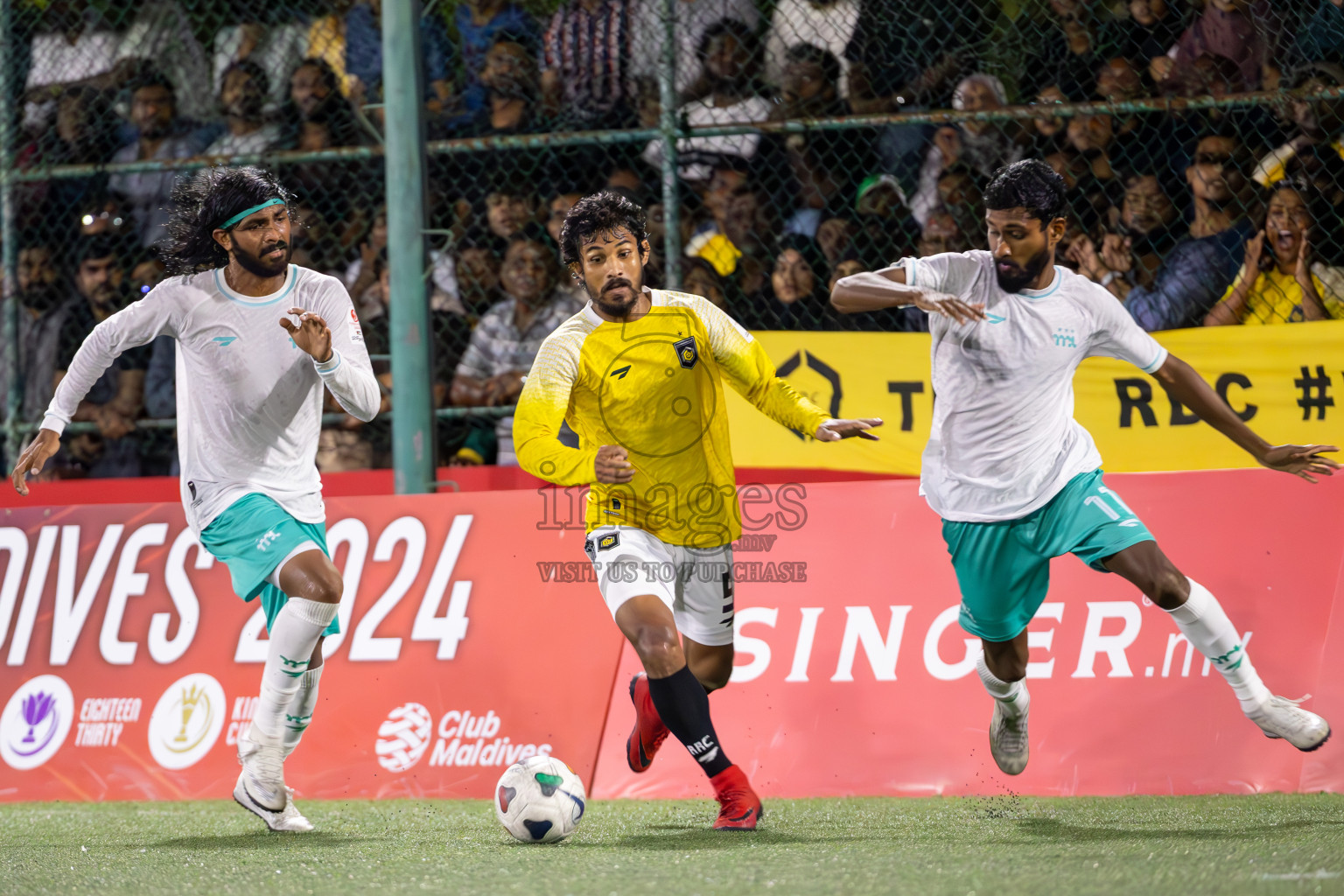 RRC vs MPL in Semi Finals of Club Maldives Cup 2024 held in Rehendi Futsal Ground, Hulhumale', Maldives on Monday, 14th October 2024. Photos: Ismail Thoriq / images.mv