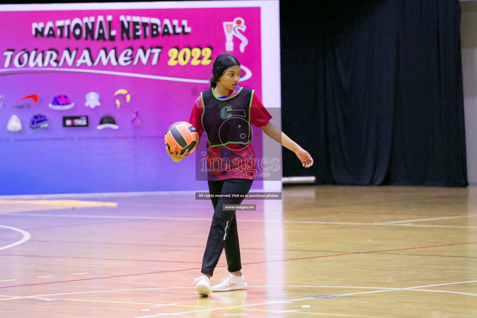 Lorenzo Sports Club vs United Unity Sports Club in the Milo National Netball Tournament 2022 on 17 July 2022, held in Social Center, Male', Maldives. Photographer: Ahmed Dhaadh / Images.mv