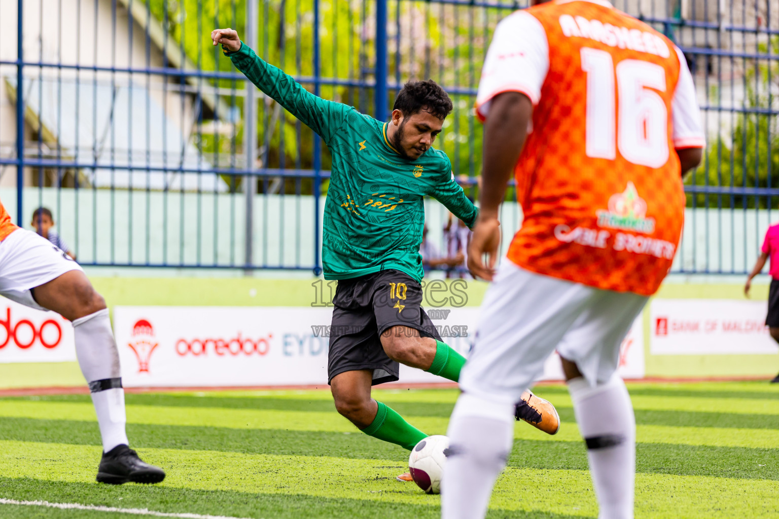 Muring FC vs Cable Brothers in Day 5 of Eydhafushi Futsal Cup 2024 was held on Saturday, 13th April 2024, in B Eydhafushi, Maldives Photos: Nausham Waheed / images.mv