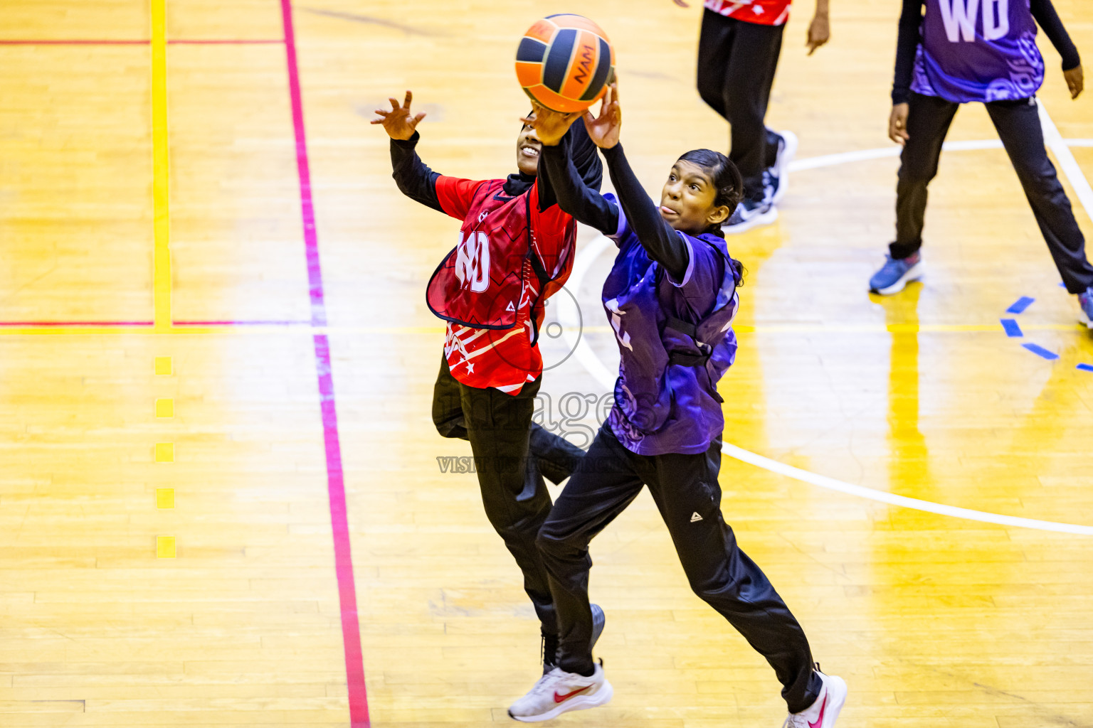 Day 2 of 25th Inter-School Netball Tournament was held in Social Center at Male', Maldives on Saturday, 10th August 2024. Photos: Nausham Waheed / images.mv