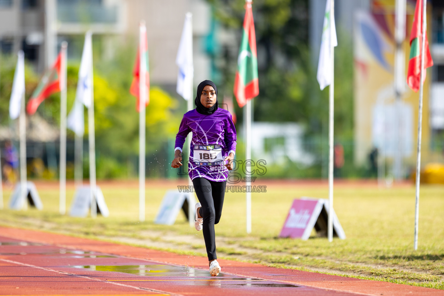 Day 1 of MWSC Interschool Athletics Championships 2024 held in Hulhumale Running Track, Hulhumale, Maldives on Saturday, 9th November 2024. 
Photos by: Ismail Thoriq / images.mv