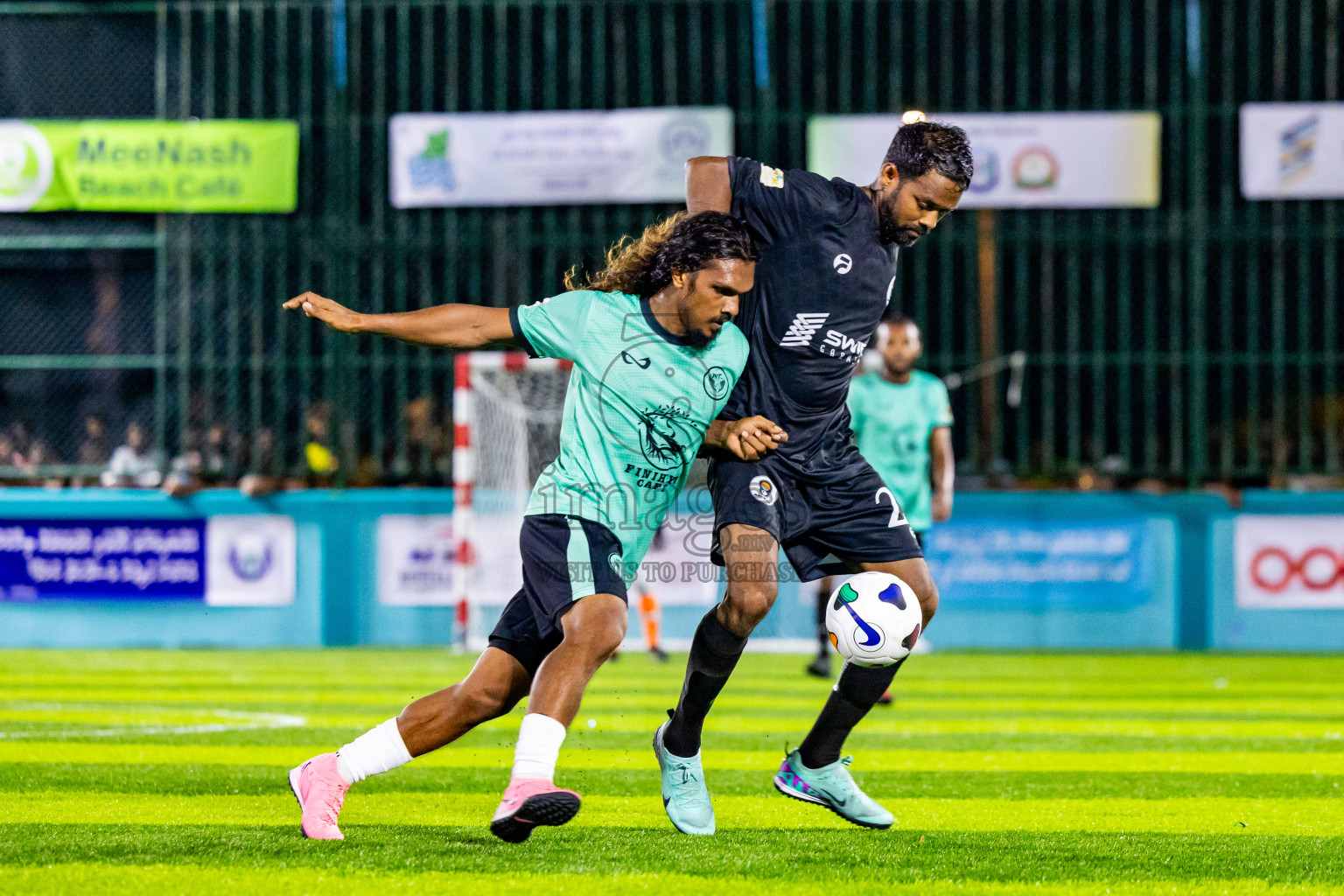 Much Black vs Naalaafushi YC in Day 1 of Laamehi Dhiggaru Ekuveri Futsal Challenge 2024 was held on Friday, 26th July 2024, at Dhiggaru Futsal Ground, Dhiggaru, Maldives Photos: Nausham Waheed / images.mv