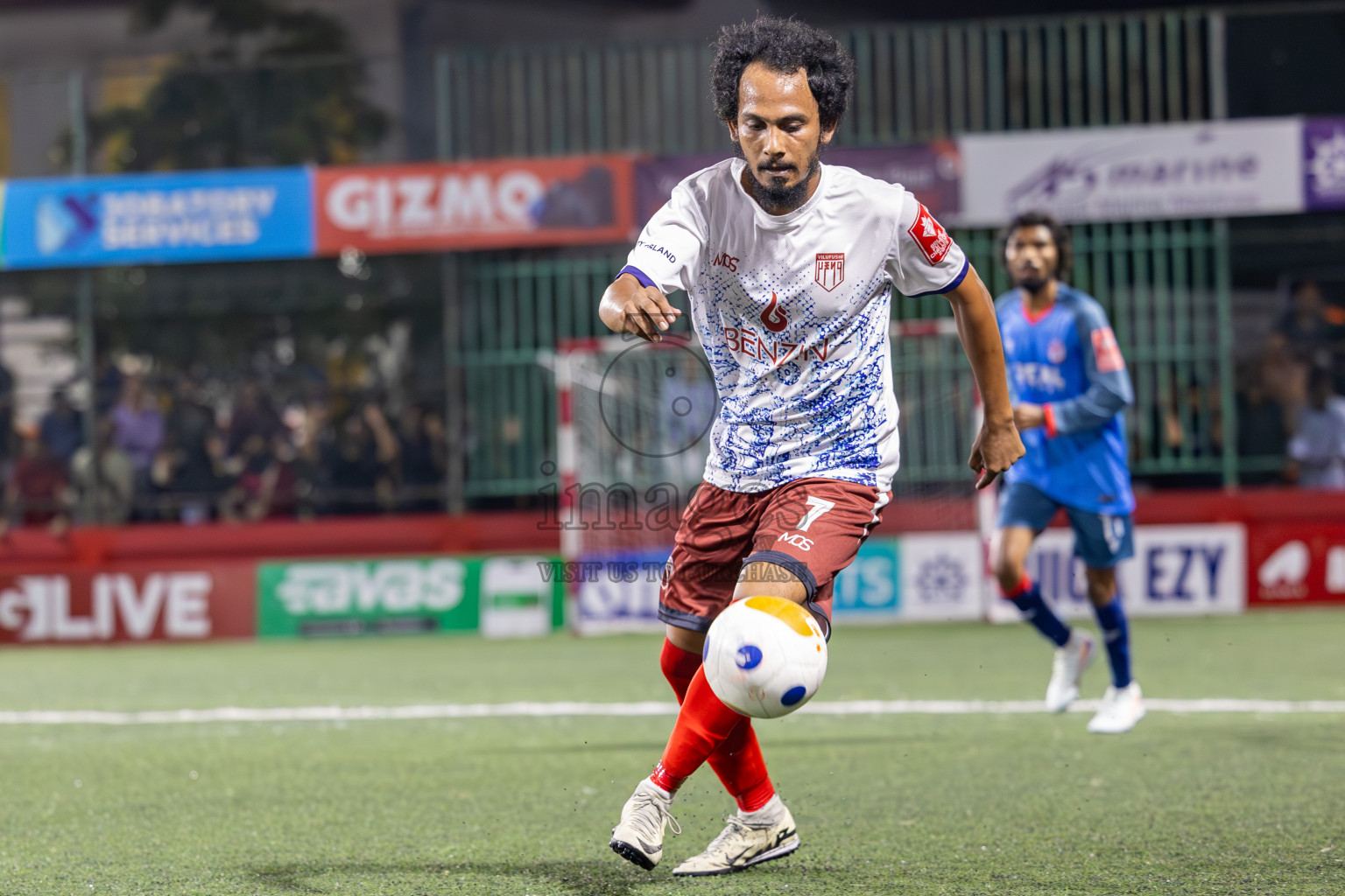 Th Dhiyamigili vs Th Vilufushi  in Day 6 of Golden Futsal Challenge 2025 on Friday, 6th January 2025, in Hulhumale', Maldives
Photos: Ismail Thoriq / images.mv