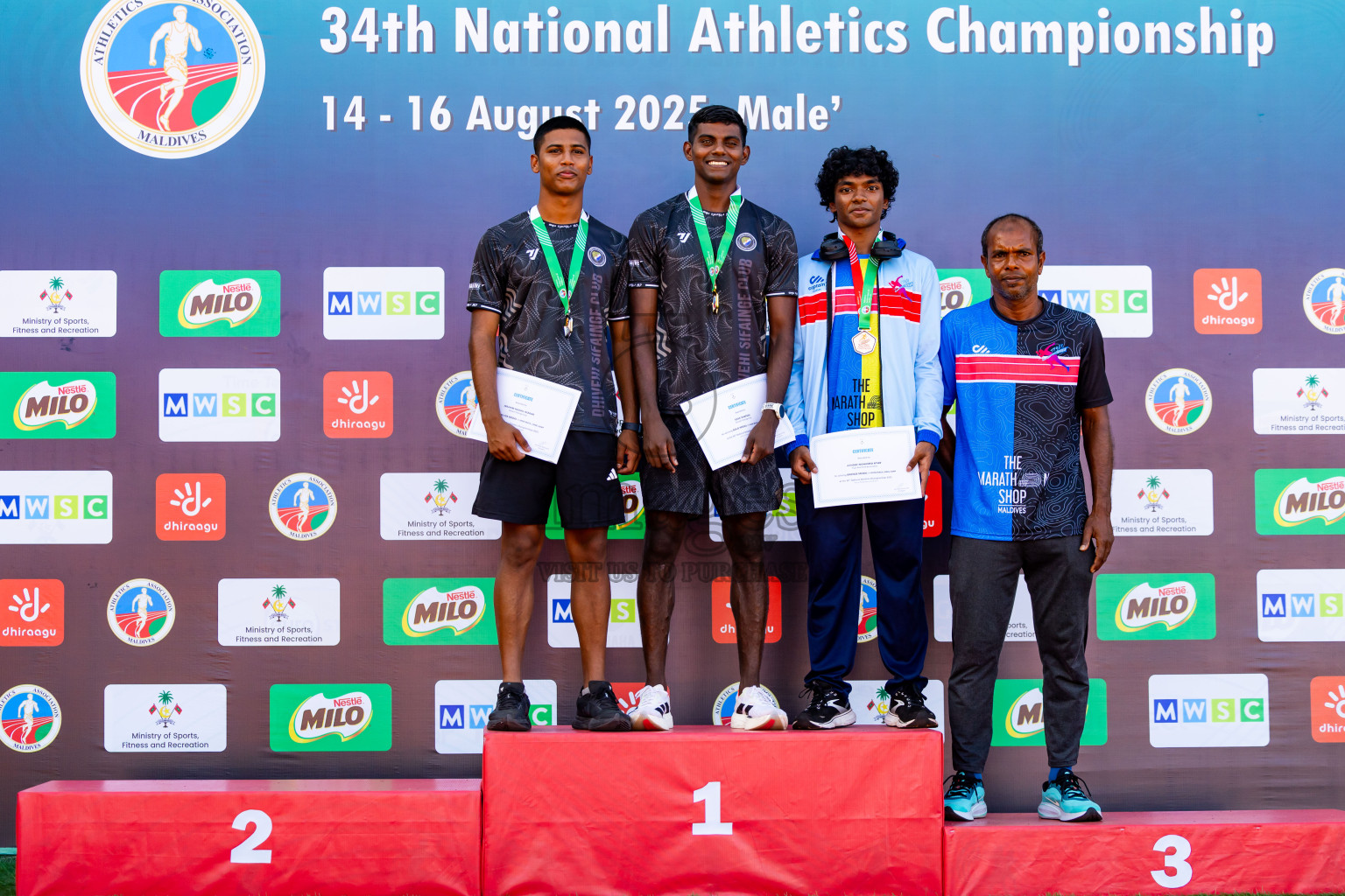 Day 3 of National Athletics Championship 2025 was held at Ekuveni Running Ground in Male', Maldives on Saturday, 16th August 2025. Photos: Nausham Waheed / images.mv