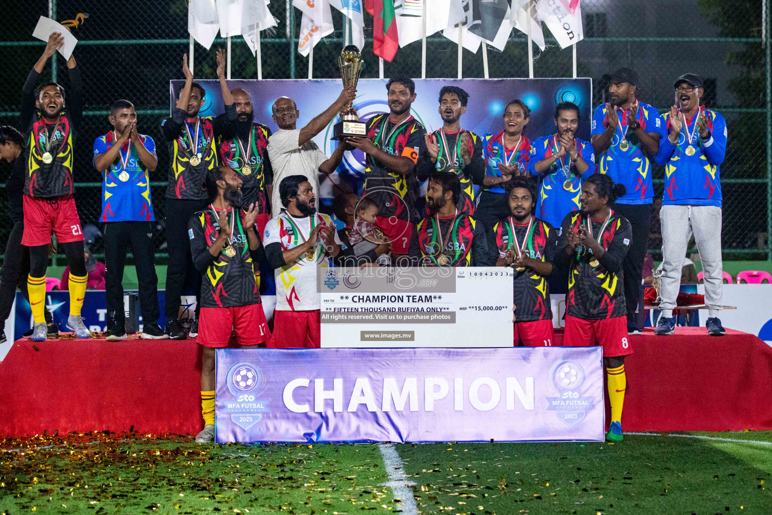 Final of MFA Futsal Tournament 2023 on 10th April 2023 held in Hulhumale'. Photos: Nausham waheed /images.mv