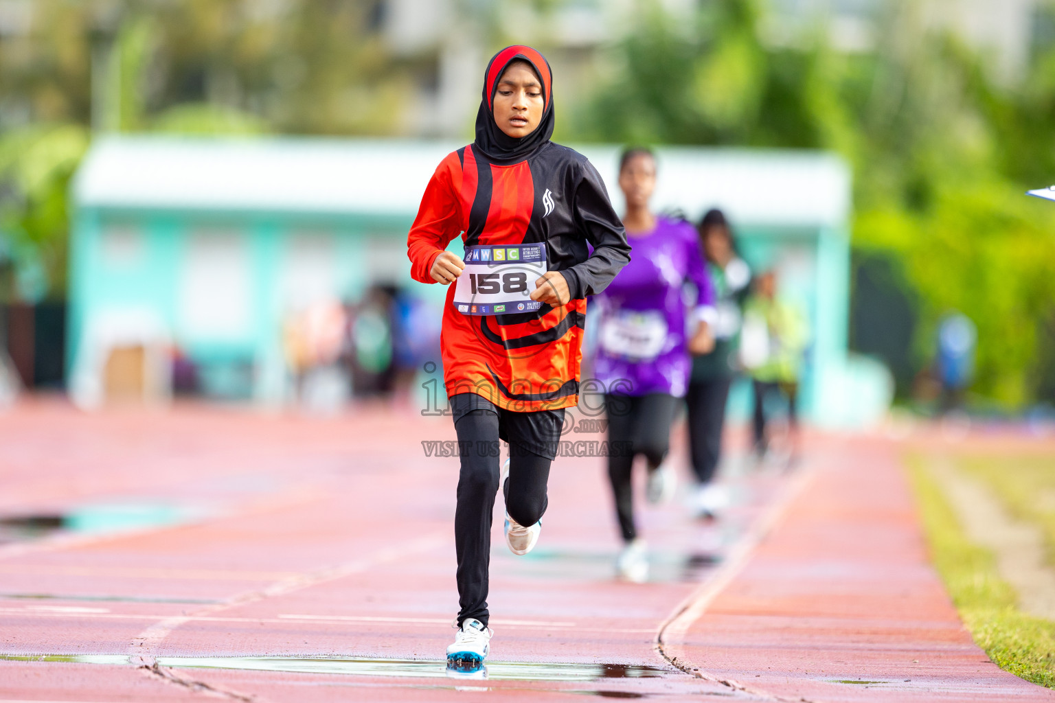 Day 1 of MWSC Interschool Athletics Championships 2024 held in Hulhumale Running Track, Hulhumale, Maldives on Saturday, 9th November 2024. 
Photos by: Ismail Thoriq / images.mv