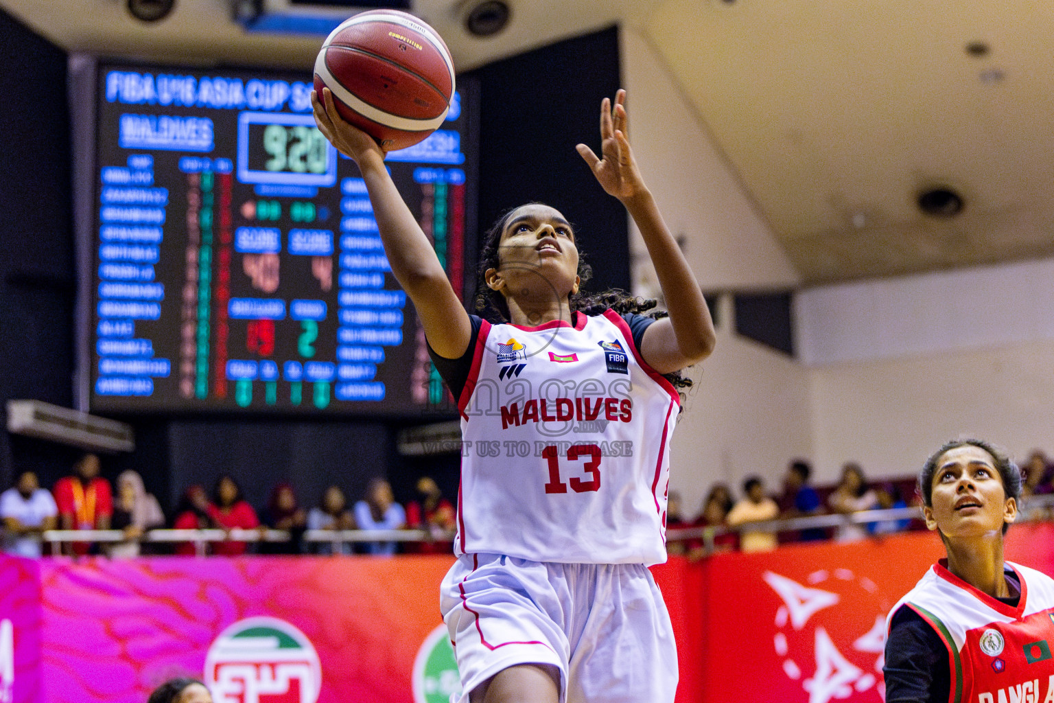 Maldives vs Bangladesh in Day 1 of Under 16 Woman's Asian Cup SABA Qualifiers 2025 was held in Social Center, Male', Maldives on 12th June 2025. Photos: Nausham Waheed / images.mv
