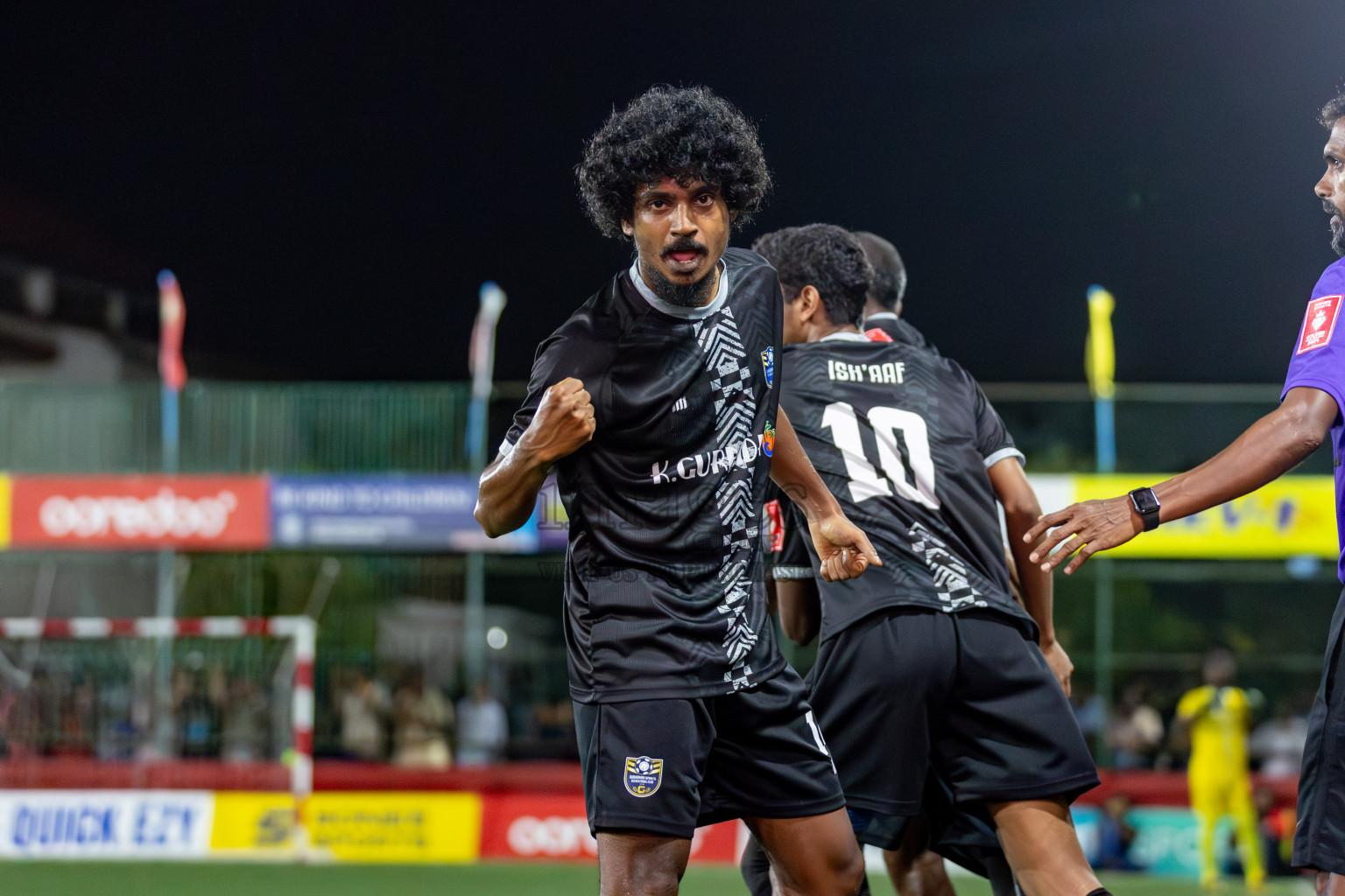 K Dhiffushi vs K Guraidhoo in Day 22 of Golden Futsal Challenge 2024 was held on Monday , 5th February 2024 in Hulhumale', Maldives Photos: Nausham Waheed / images.mv