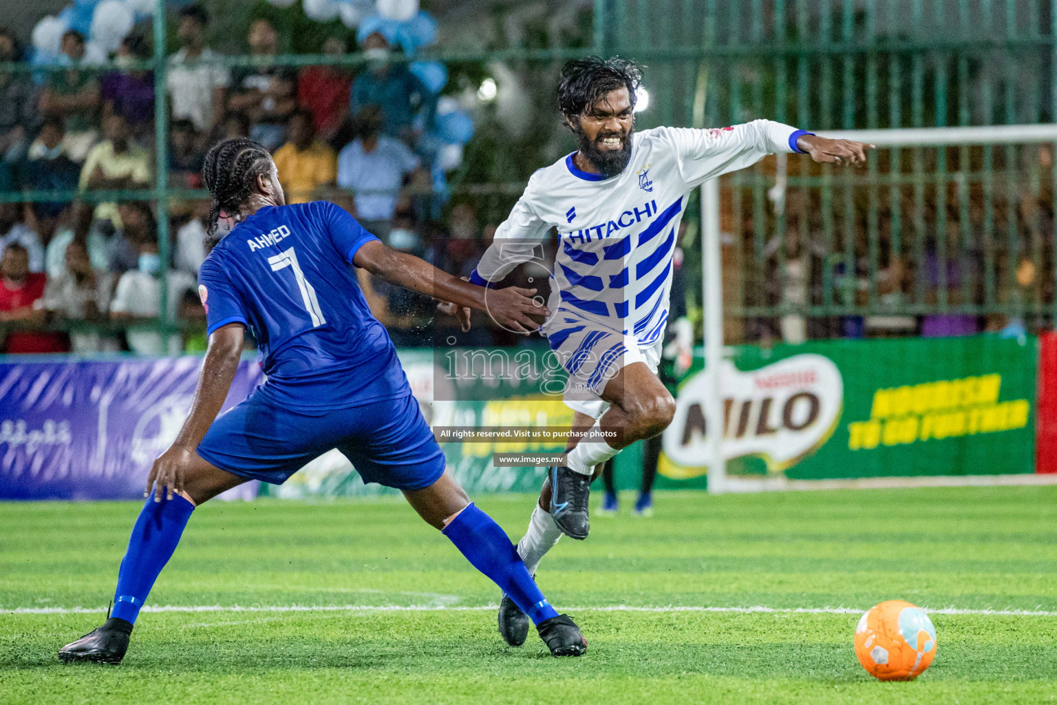 STO RC Vs Team Fenaka in the Quarter Finals of Club Maldives 2021 held in Hulhumale, Maldives on 13 December 2021. Photos: Shu Abdul Sattar / images.mv