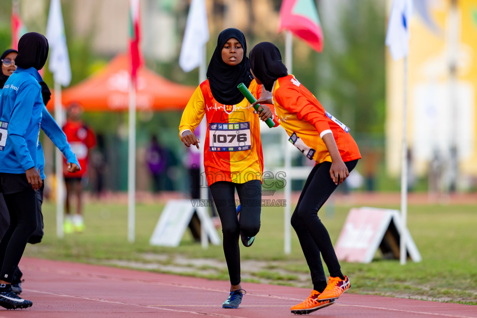 Day 4 of MWSC Interschool Athletics Championships 2024 held in Hulhumale Running Track, Hulhumale, Maldives on Tuesday, 12th November 2024. Photos by: Nausham Waheed / Images.mv