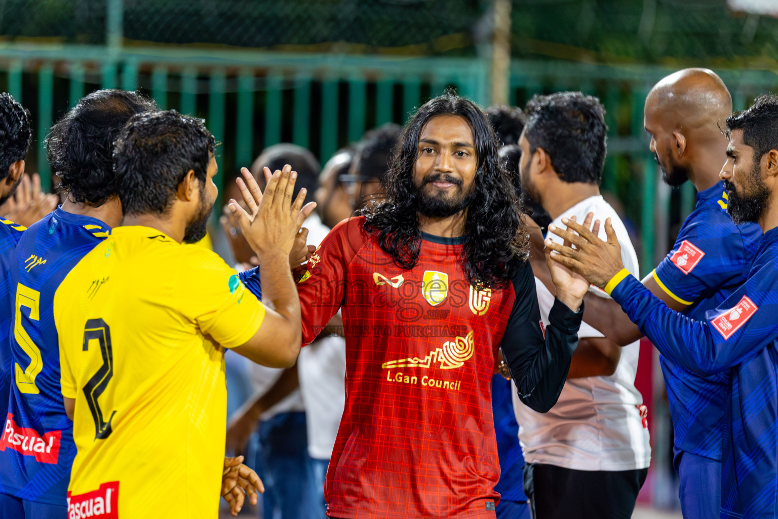 L. Gan VS B. Eydhafushi in the Finals of Golden Futsal Challenge 2024 which was held on Thursday, 7th March 2024, in Hulhumale', Maldives. 
Photos: Hassan Simah / images.mv