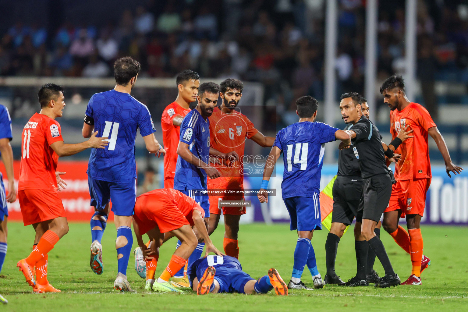 Kuwait vs India in the Final of SAFF Championship 2023 held in Sree Kanteerava Stadium, Bengaluru, India, on Tuesday, 4th July 2023. Photos: Nausham Waheed / images.mv