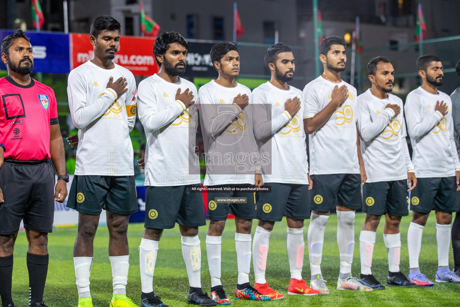 Team FSM Vs Prisons Club in the Semi Finals of Club Maldives 2021 held in Hulhumale, Maldives on 15 December 2021. Photos: Ismail Thoriq / images.mv