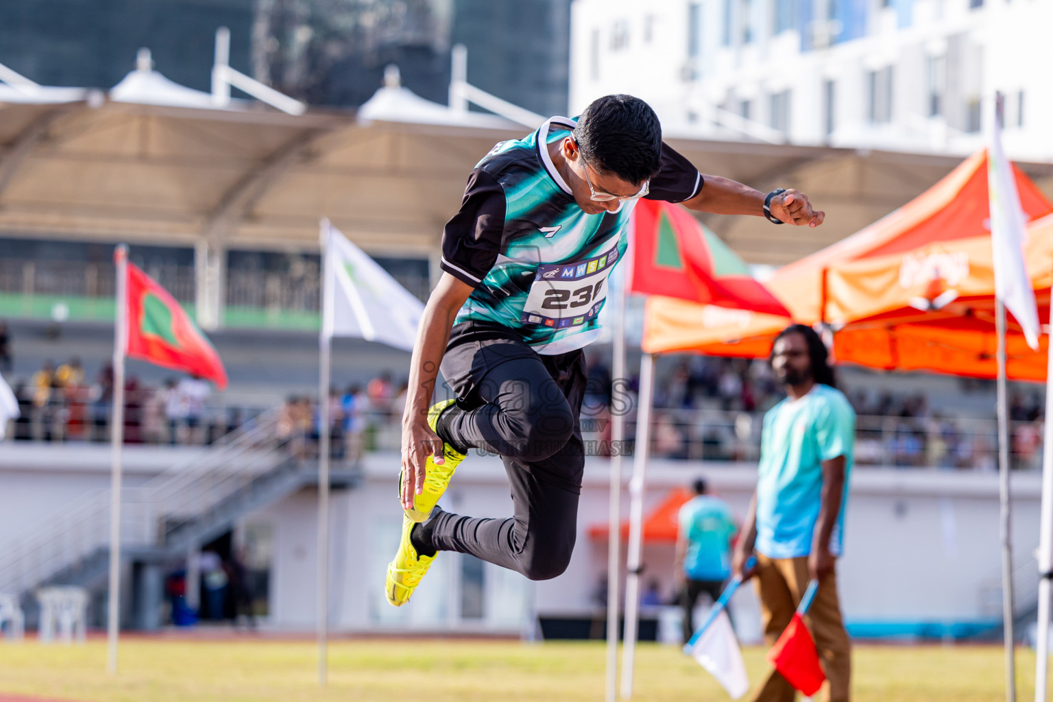 Day 3 of MWSC Interschool Athletics Championships 2024 held in Hulhumale Running Track, Hulhumale, Maldives on Monday, 11th November 2024. Photos by: Nausham Waheed / Images.mv