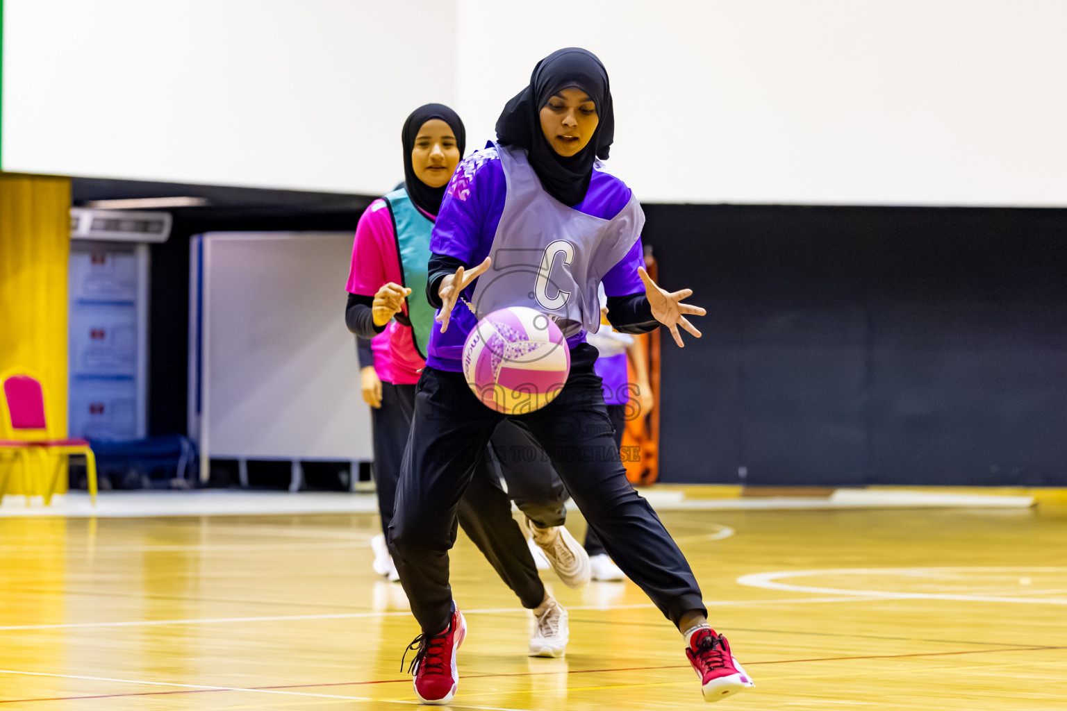MV Netters vs Invicto SC in Day 7 of 24th Milo Netball Association Championship was held in Social Center at Male', Maldives on Sunday, 7th September 2025. Photos: Nausham Waheed / images.mv