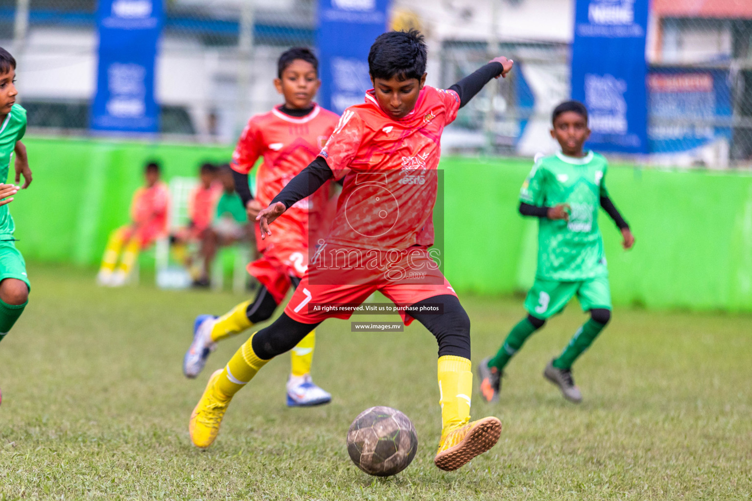 Day 2 of Nestle kids football fiesta, held in Henveyru Football Stadium, Male', Maldives on Thursday, 12th October 2023 Photos: Ismail Thoriq / Images.mv