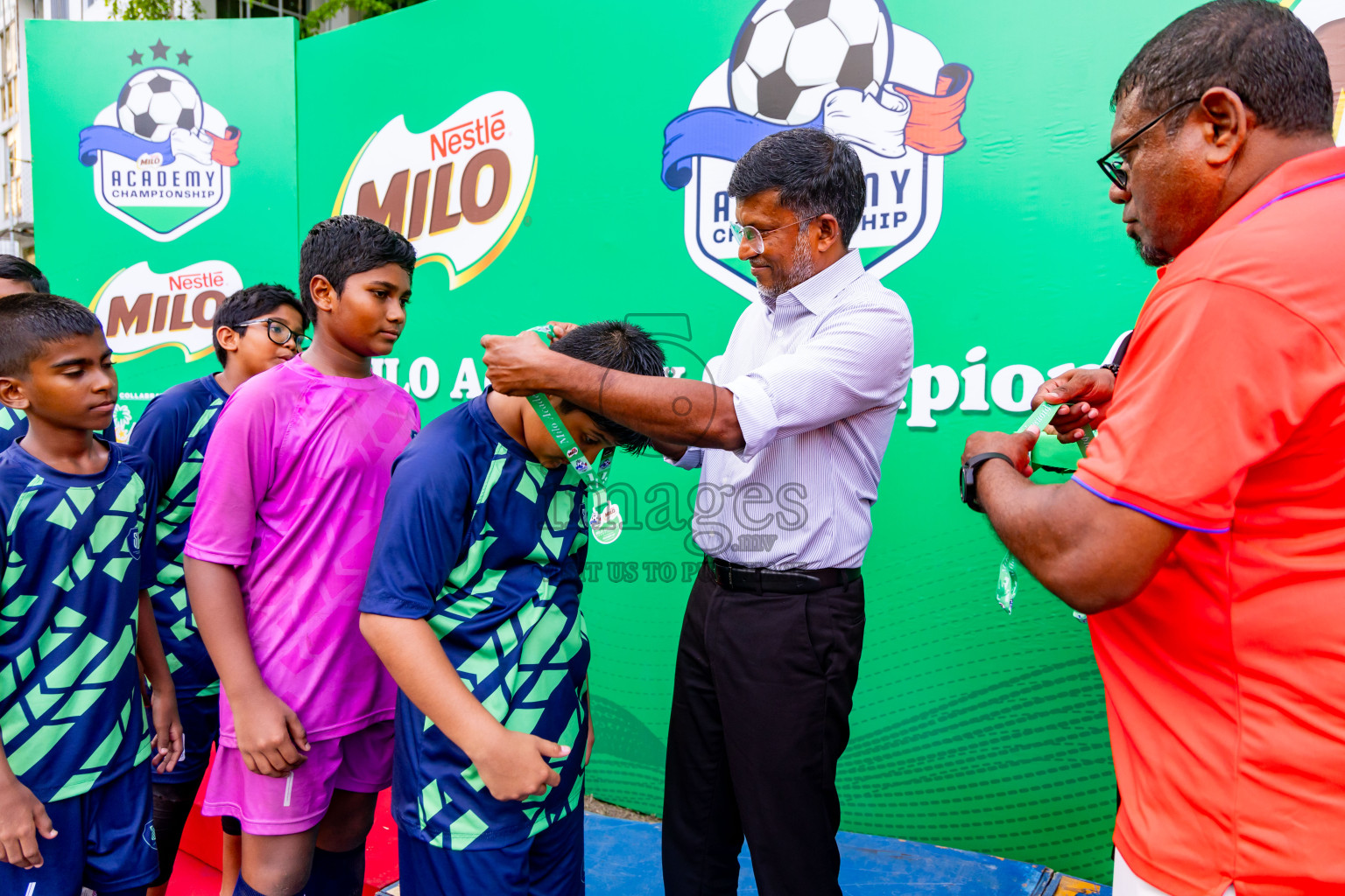 Day 4 of MILO Academy Championship 2024 - U12 was held at Henveiru Grounds in Male', Maldives on Sunday, 7th July 2024. Photos: Nausham Waheed / images.mv