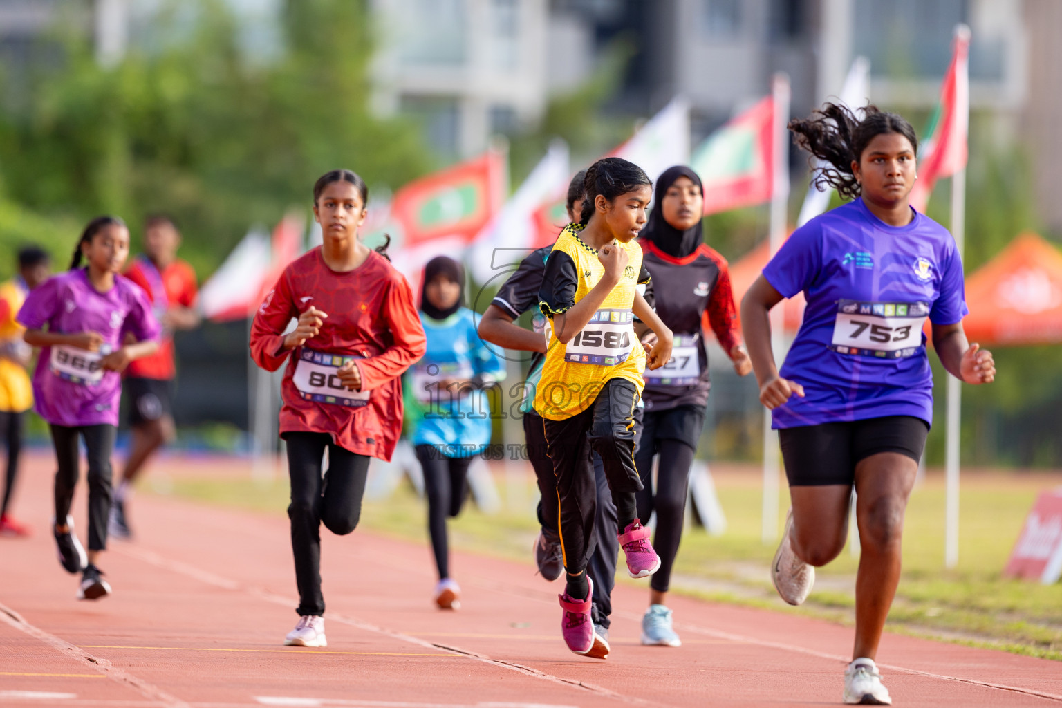 Day 3 of MWSC Interschool Athletics Championships 2024 held in Hulhumale Running Track, Hulhumale, Maldives on Monday, 11th November 2024. 
Photos by: Hassan Simah / Images.mv